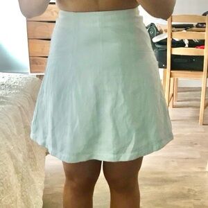 NWOT Loft Women Lined Linen Flare Skirt in baby blue. Size 0P